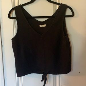 Madewell Black Tie Front Tank Top